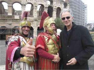 Mr Hobbs mobbed by his groupies in Rome